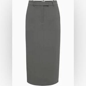 Aritzia Wilfred Riviera Midi Skirt – Coal Grey